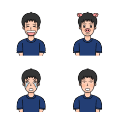 [LINE絵文字] Kim gentleman emojiの画像