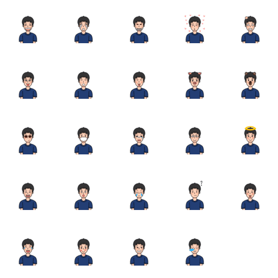 [LINE絵文字]Kim gentleman emojiの画像一覧