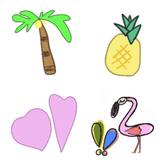 [LINE絵文字] simple flamingoの画像