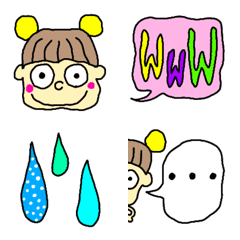 [LINE絵文字] ぽぽかの色んな顔＆カラフル絵文字の画像