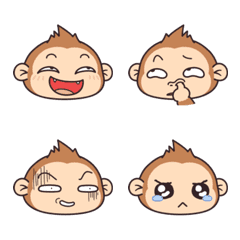 [LINE絵文字] POPO monkey emojiの画像