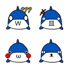 [LINE絵文字] A cute shark emojiの画像