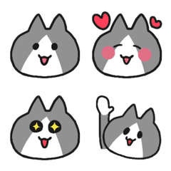 [LINE絵文字] ハチワレねこちゃん 1の画像