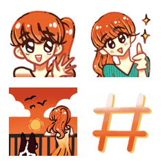 [LINE絵文字] Thai tea girl！の画像