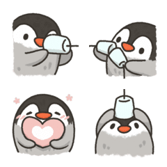 [LINE絵文字] Little penguins' cup phoneの画像