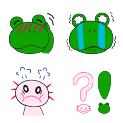 [LINE絵文字] かーくんとうーちゃんのリアクション絵文字の画像