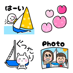 [LINE絵文字] ヨット大好き絵文字2の画像