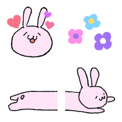 [LINE絵文字] うさぎのうさ田 絵文字の画像