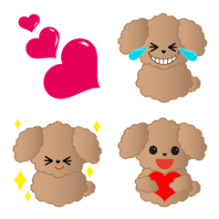 [LINE絵文字] ハートde毎日☆TOY POODLEの画像