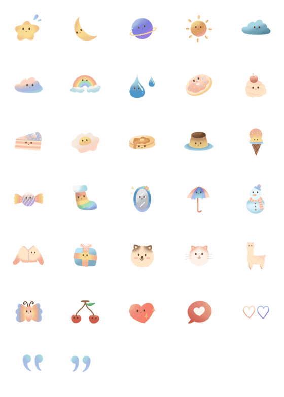 [LINE絵文字]Aimmo pastel emojiの画像一覧