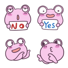 [LINE絵文字] miint friends  frog Emojiの画像