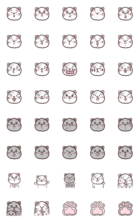 [LINE絵文字]Three cats2021の画像一覧