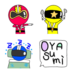 [LINE絵文字] レンジャーたちの画像