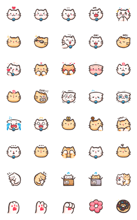 [LINE絵文字]Paw ＆ Purr Emojiの画像一覧