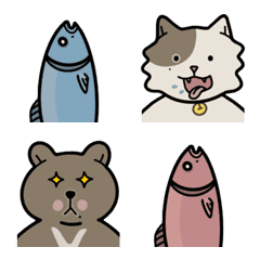 [LINE絵文字] Cat and Bear emoji.の画像