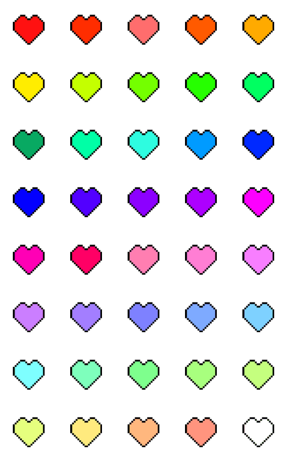 [LINE絵文字]The Hearts Bundleの画像一覧