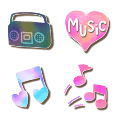 [LINE絵文字] ★Love＆music★の画像