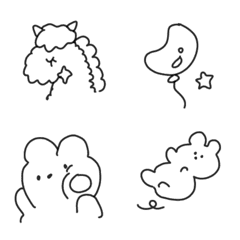 [LINE絵文字] cute  simple  happyの画像