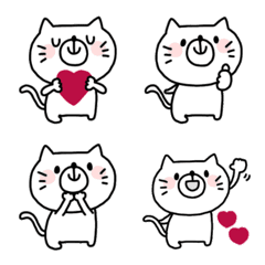 [LINE絵文字] ねこさん◎えもじ #1の画像