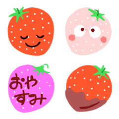 [LINE絵文字] いちごがいっぱい！絵文字の画像