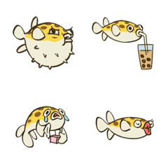 [LINE絵文字] Puffy the puffer fish emojiの画像