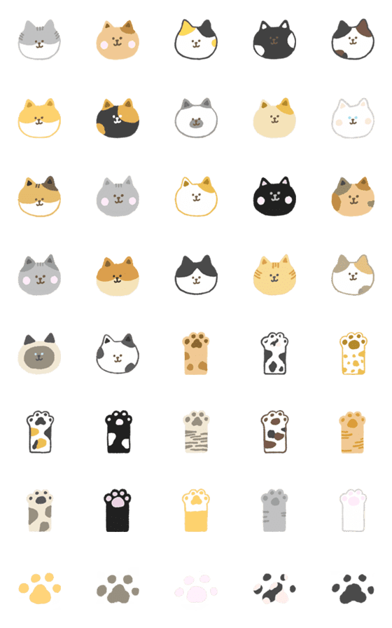 [LINE絵文字]Emoji of Meow Catの画像一覧