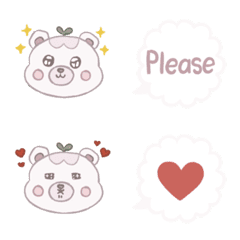 [LINE絵文字] BR: Pink bear is hear. emojiの画像