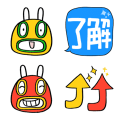 [LINE絵文字] うさぎマスクマーン絵文字の画像