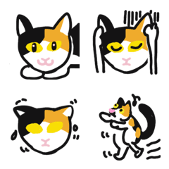 [LINE絵文字] 三毛猫ラムと遊ぼうの画像