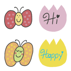 [LINE絵文字] Smiley Butterfliesの画像