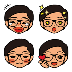 [LINE絵文字] Bespectacled Kid Emoji 2の画像