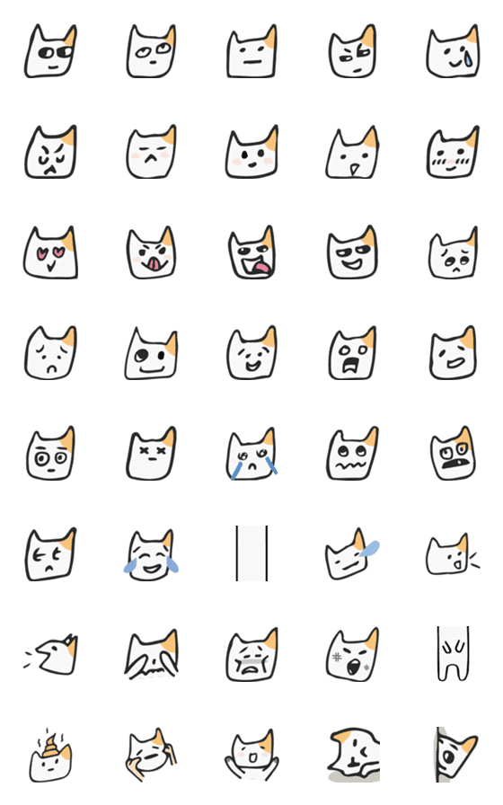 [LINE絵文字]P's cat - Daily Emojiの画像一覧