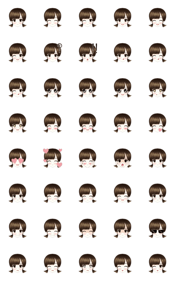 [LINE絵文字]round glasses (3y)の画像一覧