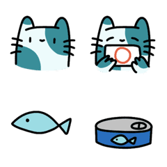 [LINE絵文字] アオい猫の画像