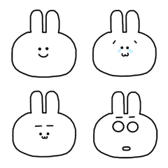 [LINE絵文字] のほほんうさぎのスタンプ①♡の画像