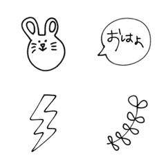 [LINE絵文字] 手書き ササッとシンプルの画像