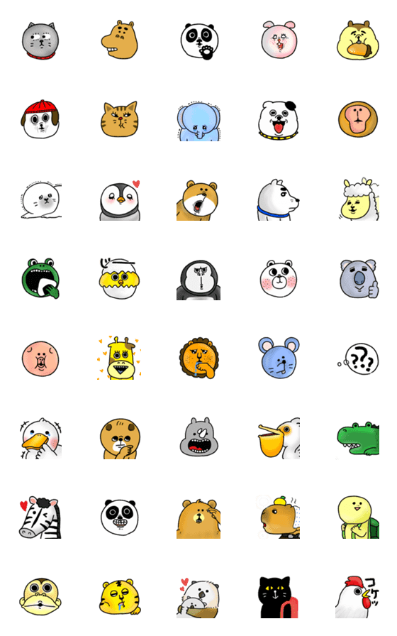 [LINE絵文字]奇妙な動物たちの画像一覧