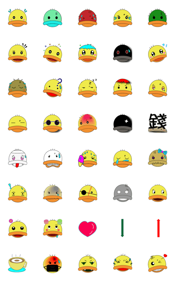 [LINE絵文字]The happy duck familyの画像一覧