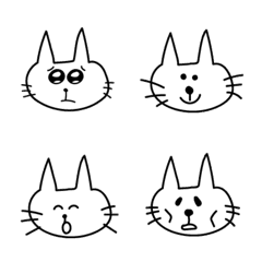 [LINE絵文字] ゆるーいしろねこ絵文字の画像