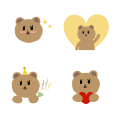 [LINE絵文字] lovely brown bearの画像