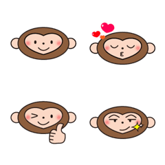 [LINE絵文字] Little Monkey's Emojiの画像