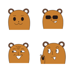 [LINE絵文字] a bear with donut earsの画像