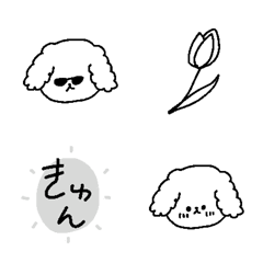 [LINE絵文字] もこもこのいぬの画像