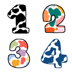 [LINE絵文字] Cow cute number emojiの画像