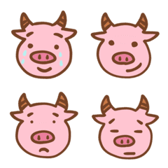 [LINE絵文字] Pigcow emojiの画像