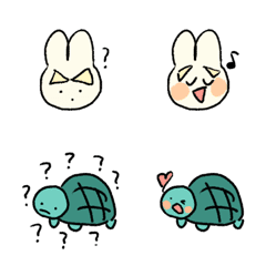 [LINE絵文字] Turtle and rabbit's friendshipの画像