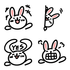 [LINE絵文字] しろうさ（絵文字）の画像