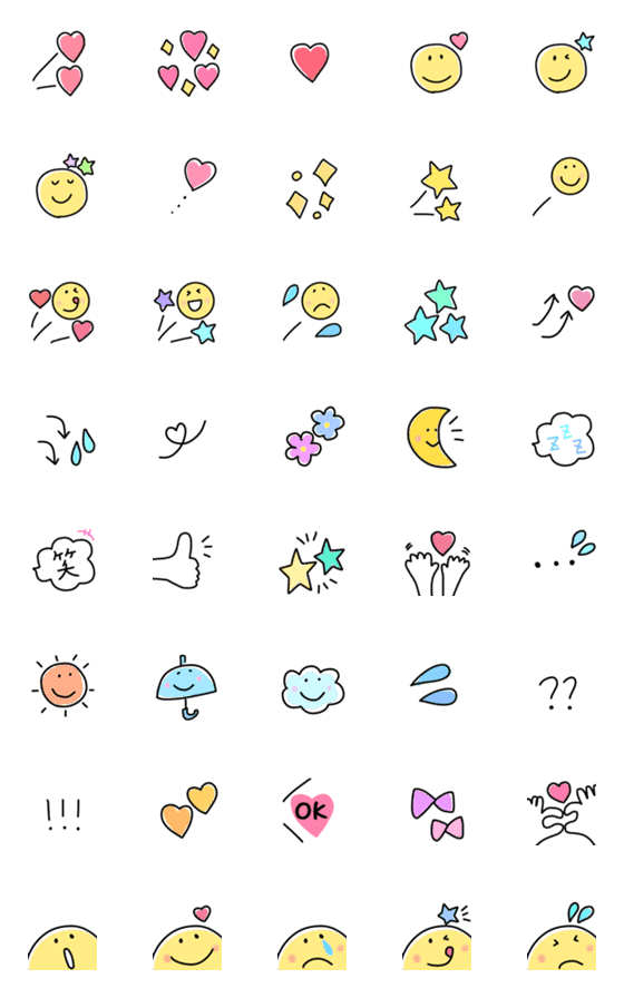 [LINE絵文字]毎日使える絵文字たち♡の画像一覧