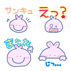 [LINE絵文字] 使いやすい「うさきんちゃく」絵文字の画像