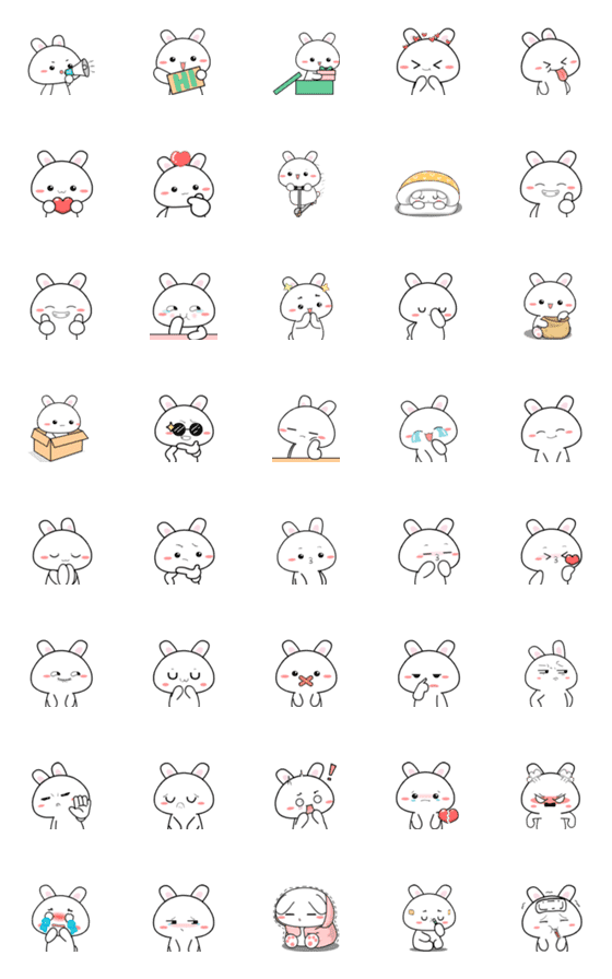 [LINE絵文字]Baby rabbit : emojiの画像一覧